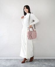 BPRAD03150 MK MICHEL KLEIN BAG(MK ミッシェルクラン バッグ) [撥水/2WAY]タックデザイントートバッグ ベージュ