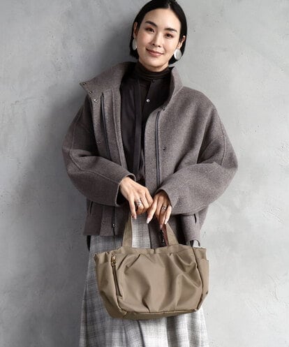 BPRAD03150 MK MICHEL KLEIN BAG [撥水/2WAY]タックデザイントートバッグ