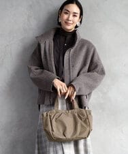 BPRAD03150 MK MICHEL KLEIN BAG(MK ミッシェルクラン バッグ) [撥水/2WAY]タックデザイントートバッグ ベージュ