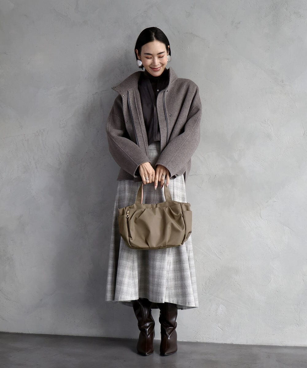 BPRAD03150 MK MICHEL KLEIN BAG(MK ミッシェルクラン バッグ) [撥水/2WAY]タックデザイントートバッグ ベージュ