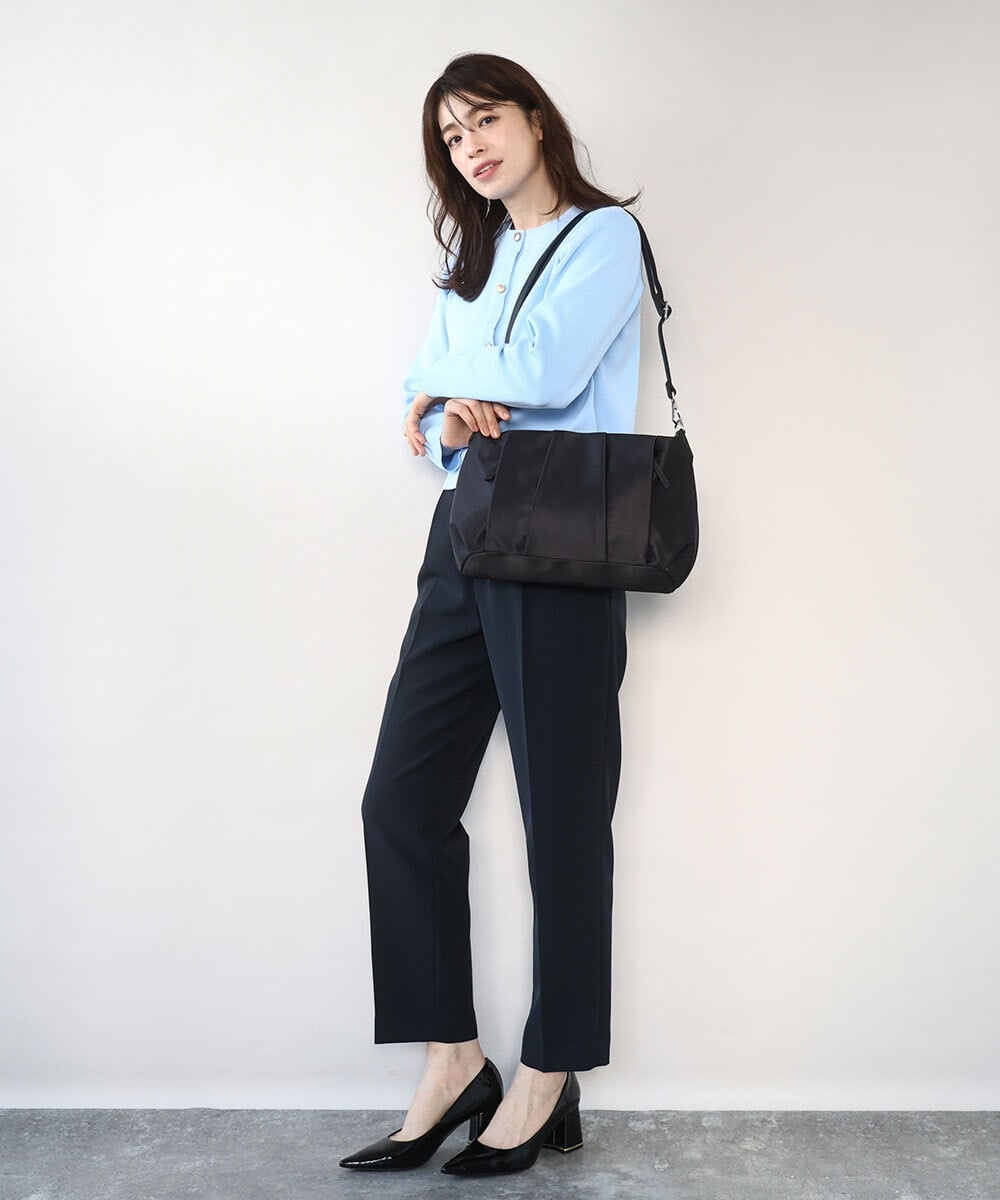 BPRAD11160 MK MICHEL KLEIN BAG(MK ミッシェルクラン バッグ) [2WAY/500g以下の軽量]タックデザインワンショルダーバッグ ピンク