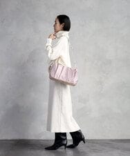 BPRAD11160 MK MICHEL KLEIN BAG(MK ミッシェルクラン バッグ) [2WAY/500g以下の軽量]タックデザインワンショルダーバッグ ピンク