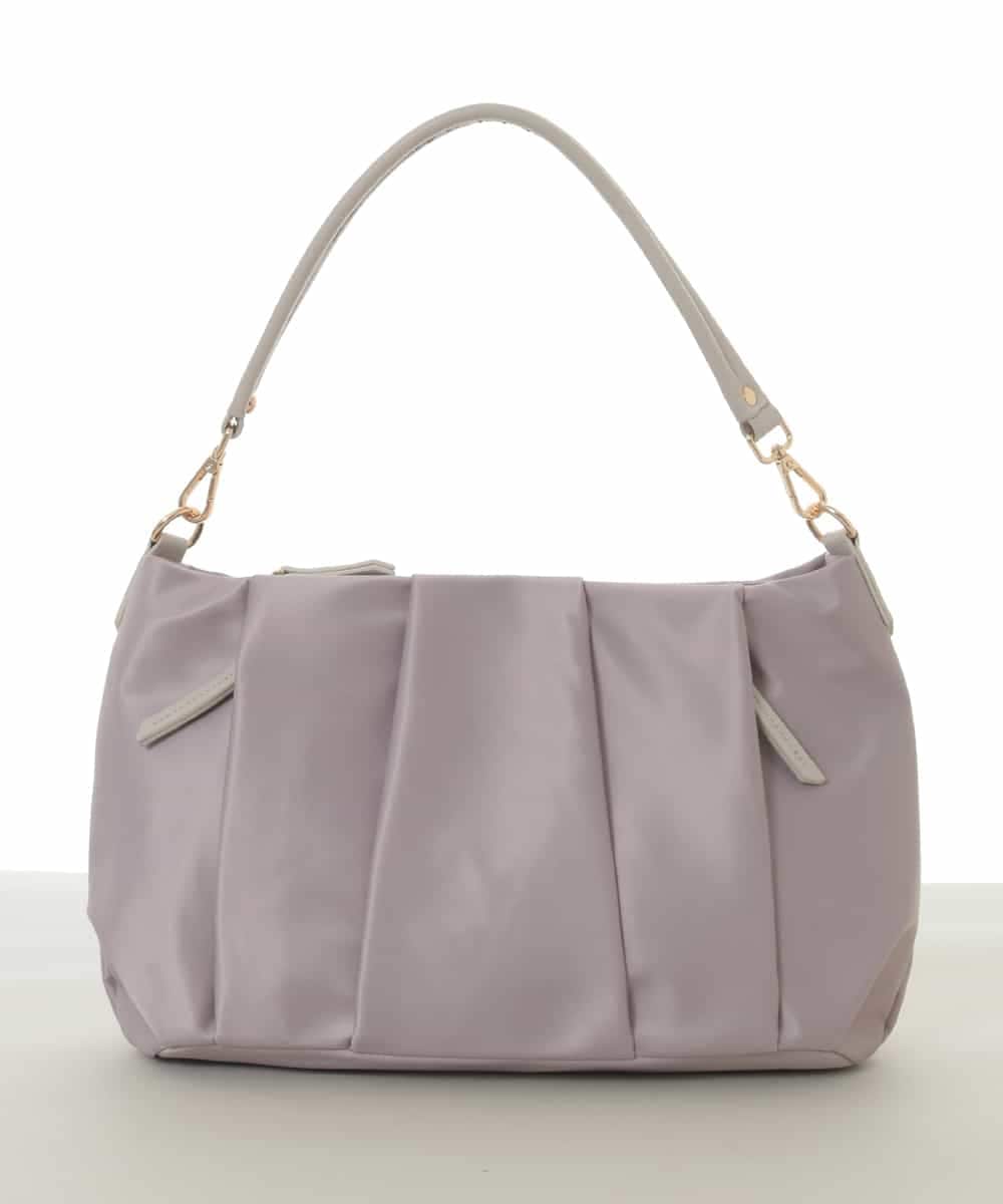 BPRAD11160 MK MICHEL KLEIN BAG(MK ミッシェルクラン バッグ) [2WAY/500g以下の軽量]タックデザインワンショルダーバッグ ピンク