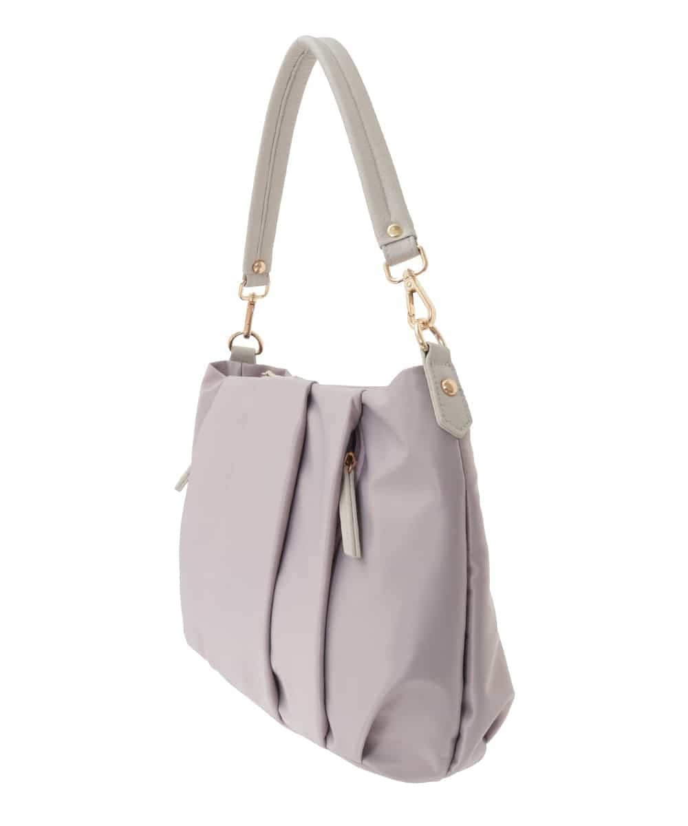 BPRAD11160 MK MICHEL KLEIN BAG(MK ミッシェルクラン バッグ) [2WAY/500g以下の軽量]タックデザインワンショルダーバッグ ピンク