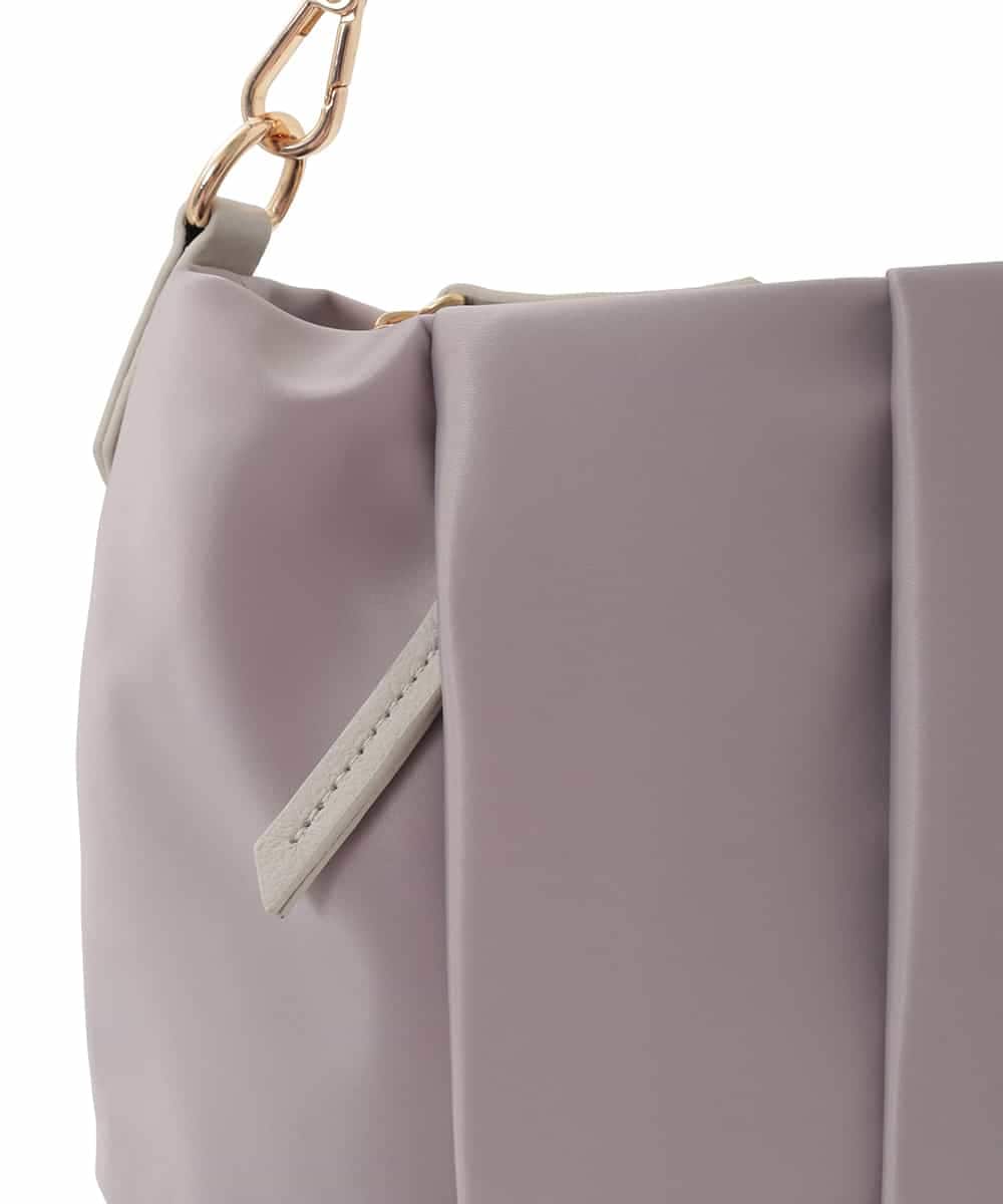 BPRAD11160 MK MICHEL KLEIN BAG(MK ミッシェルクラン バッグ) [2WAY/500g以下の軽量]タックデザインワンショルダーバッグ ピンク