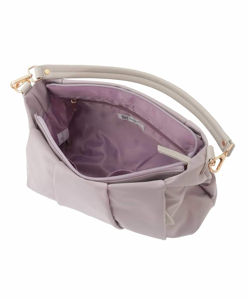 BPRAD11160 MK MICHEL KLEIN BAG(MK ミッシェルクラン バッグ) [2WAY/500g以下の軽量]タックデザインワンショルダーバッグ ピンク