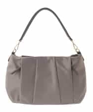 BPRAD11160 MK MICHEL KLEIN BAG(MK ミッシェルクラン バッグ) [2WAY/500g以下の軽量]タックデザインワンショルダーバッグ ベージュ