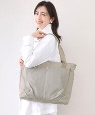 BPRAD12160 MK MICHEL KLEIN BAG(MK ミッシェルクラン バッグ) [撥水/2WAY]多機能ポケットビッグスクエアバッグ ライトグレー