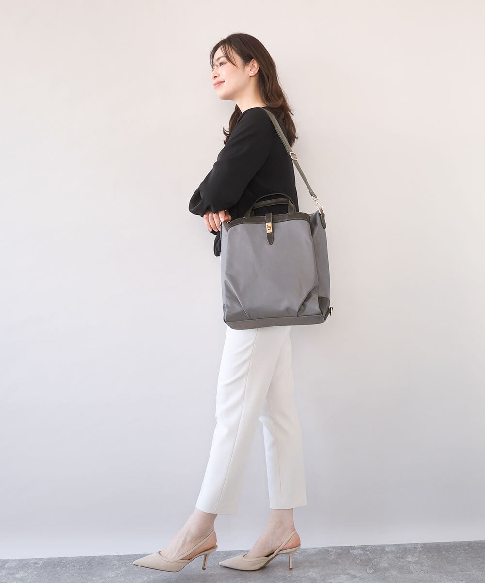 BPRAD21180 MK MICHEL KLEIN BAG(MK ミッシェルクラン バッグ) [3WAY/撥水]レザーポイントデザインリュック ベージュ