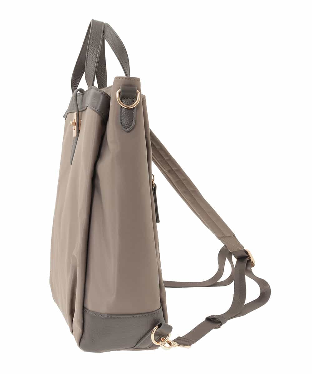 BPRAD21180 MK MICHEL KLEIN BAG(MK ミッシェルクラン バッグ) [3WAY/撥水]レザーポイントデザインリュック ベージュ