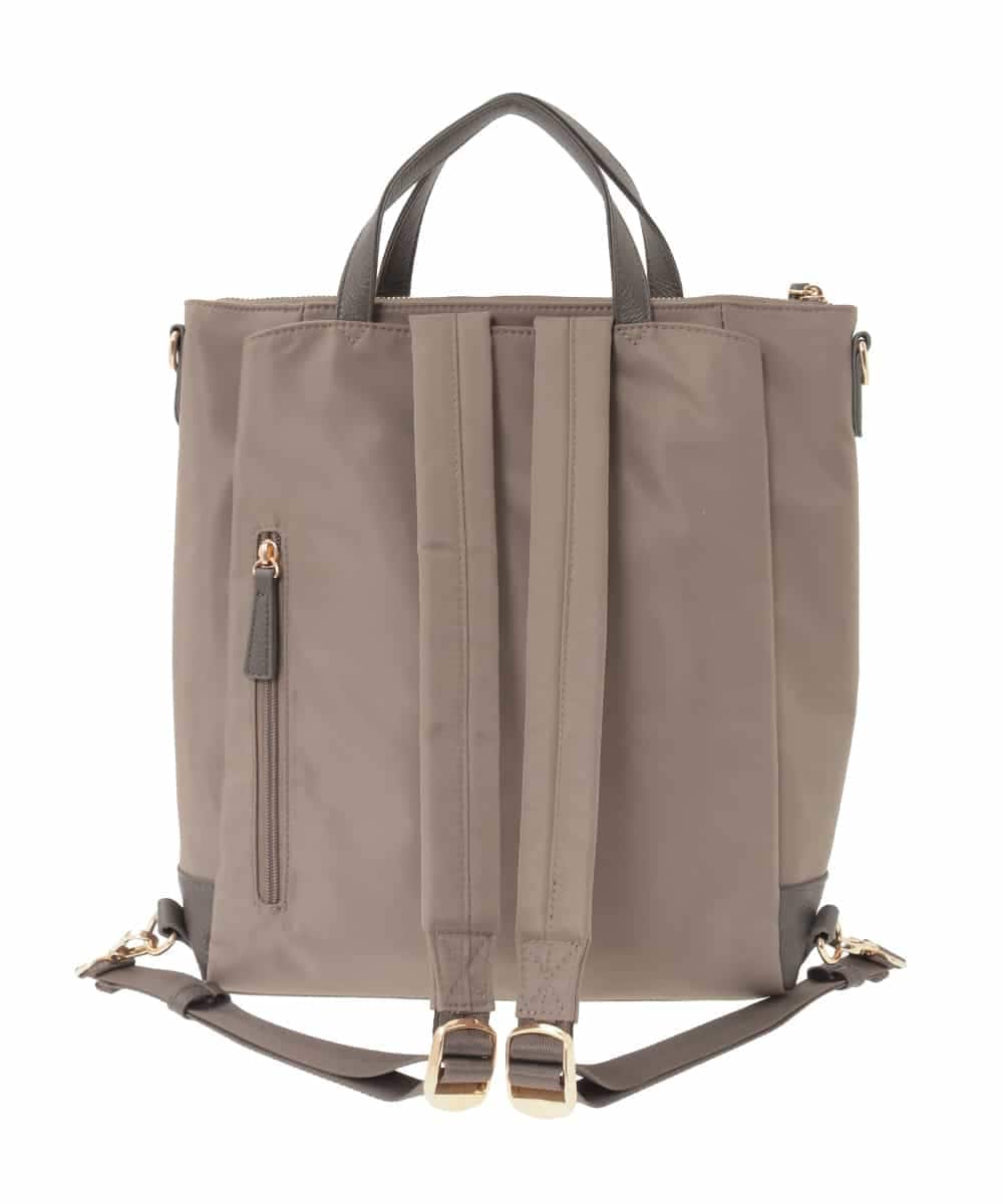 BPRAD21180 MK MICHEL KLEIN BAG(MK ミッシェルクラン バッグ) [3WAY/撥水]レザーポイントデザインリュック ベージュ