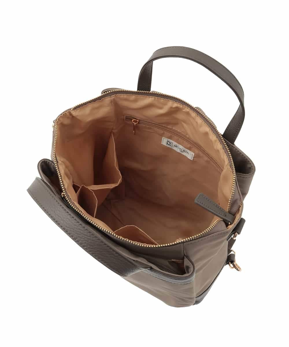 BPRAD21180 MK MICHEL KLEIN BAG(MK ミッシェルクラン バッグ) [3WAY/撥水]レザーポイントデザインリュック ベージュ