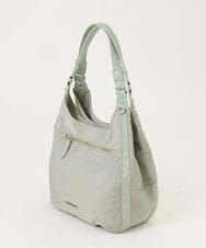 BPRAG11150 MK MICHEL KLEIN BAG(MK ミッシェルクラン バッグ) [2WAY]異素材ジョイントラウンドナイロントート グレージュ×ライトグリーン