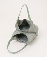 BPRAG11150 MK MICHEL KLEIN BAG(MK ミッシェルクラン バッグ) [2WAY]異素材ジョイントラウンドナイロントート グレージュ×ライトグリーン