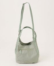 BPRAG11150 MK MICHEL KLEIN BAG(MK ミッシェルクラン バッグ) [2WAY]異素材ジョイントラウンドナイロントート グレージュ×ライトグリーン