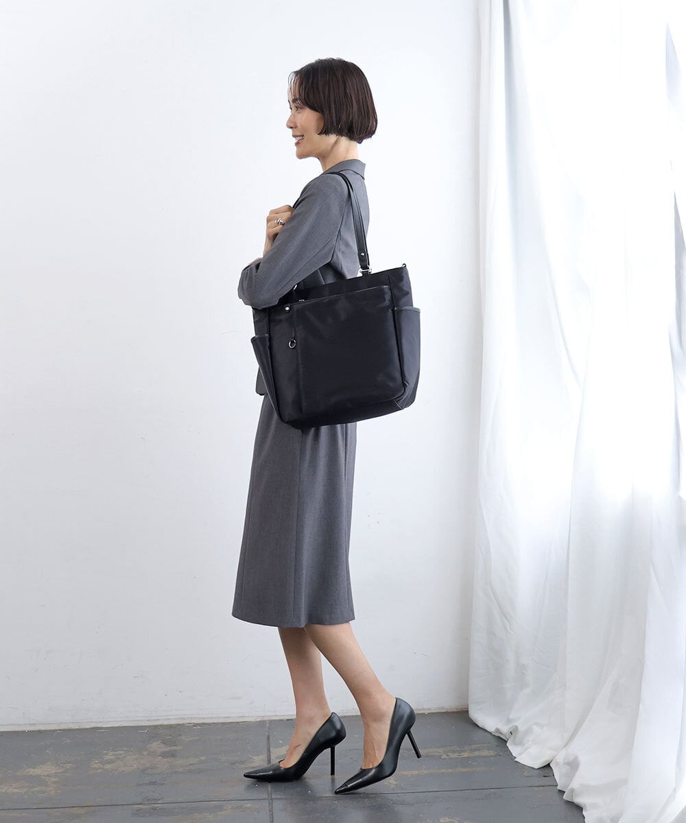 BPRAG84190 MK MICHEL KLEIN BAG(MK ミッシェルクラン バッグ) [2WAY/A4収納可]多機能ポケットナイロントートバッグ ブラック