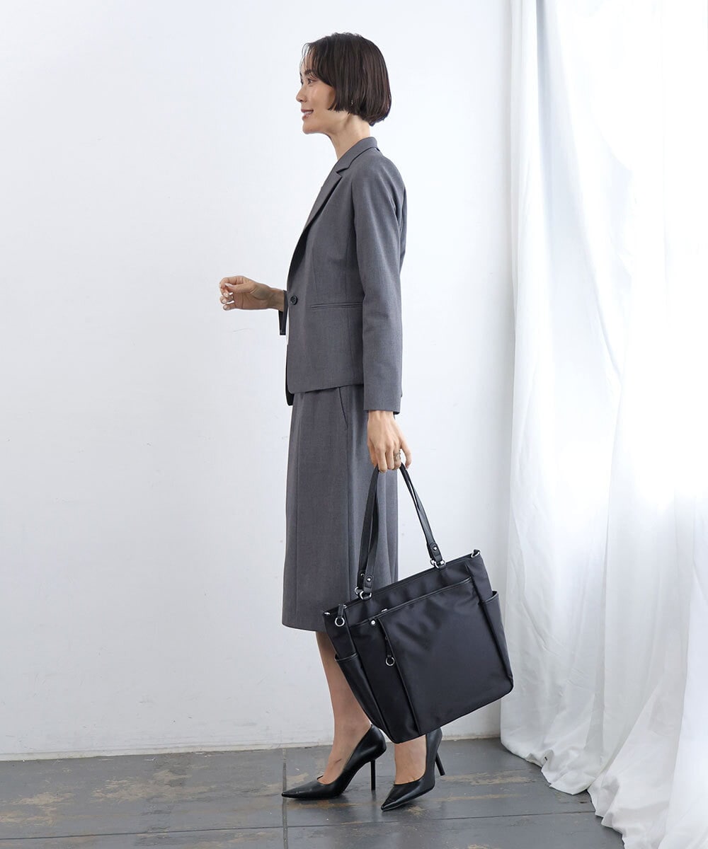 BPRAG84190 MK MICHEL KLEIN BAG(MK ミッシェルクラン バッグ) [2WAY/A4収納可]多機能ポケットナイロントートバッグ ブラック
