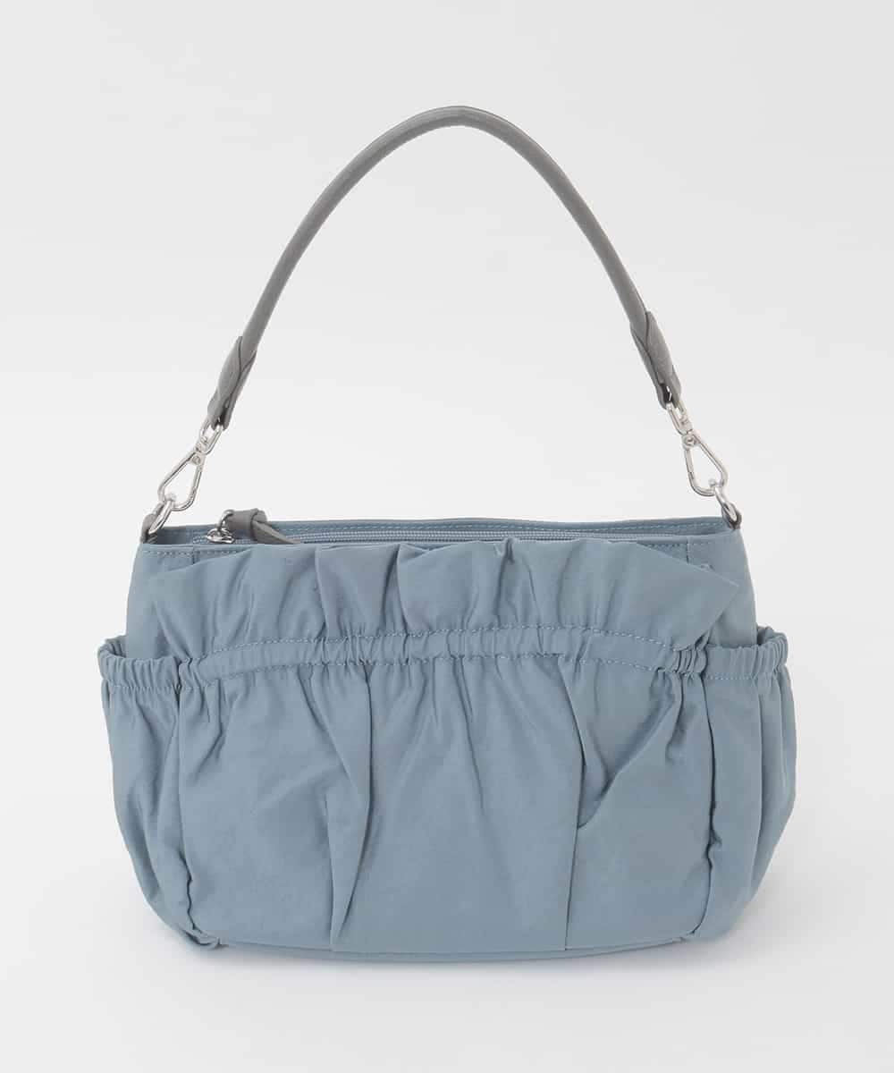 BPRAG95150 MK MICHEL KLEIN BAG(MK ミッシェルクラン バッグ) [2WAY]フリルギャザーコンパクトショルダーバッグ ライトブルー