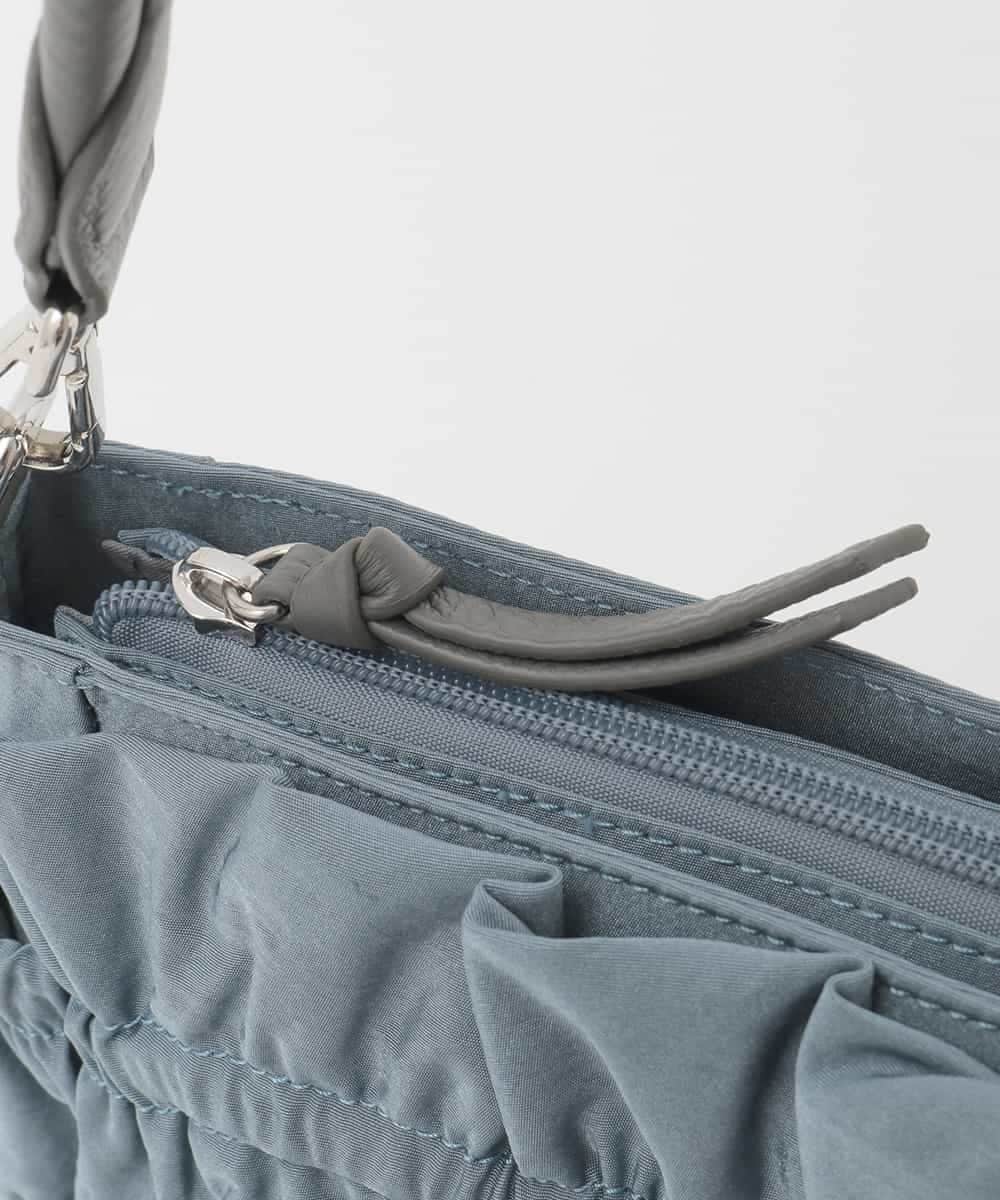 BPRAG95150 MK MICHEL KLEIN BAG(MK ミッシェルクラン バッグ) [2WAY]フリルギャザーコンパクトショルダーバッグ ライトブルー