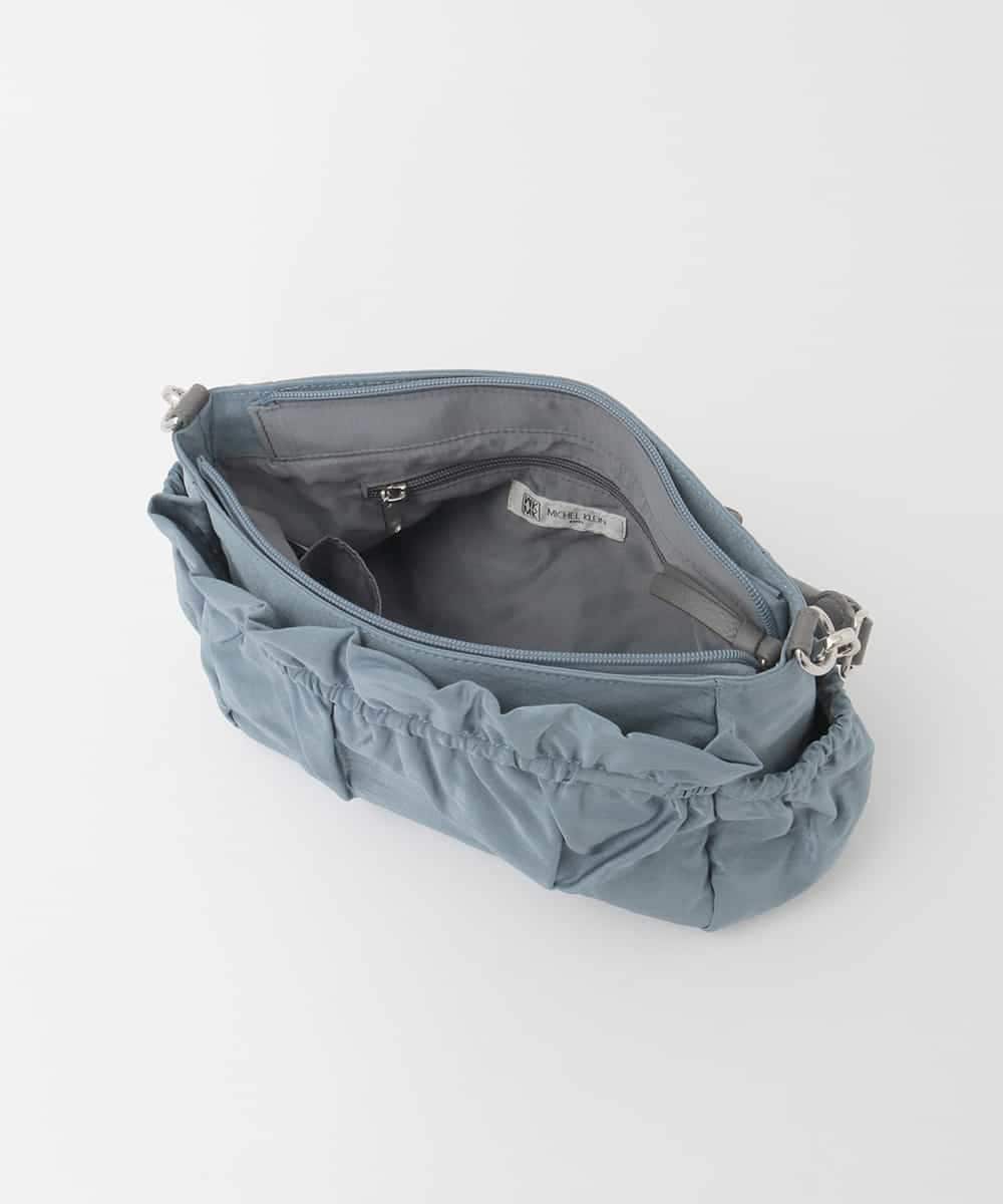 BPRAG95150 MK MICHEL KLEIN BAG(MK ミッシェルクラン バッグ) [2WAY]フリルギャザーコンパクトショルダーバッグ ライトブルー