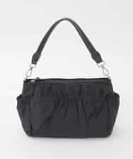 BPRAG95150 MK MICHEL KLEIN BAG(MK ミッシェルクラン バッグ) [2WAY]フリルギャザーコンパクトショルダーバッグ ブラック