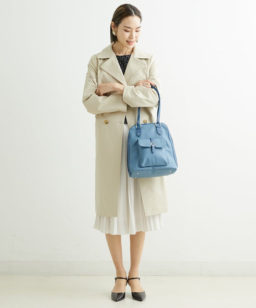 BPRAS21140 MK MICHEL KLEIN BAG(MK ミッシェルクラン バッグ) 【2WAY】フェイクレザートートバッグ ライトブルー