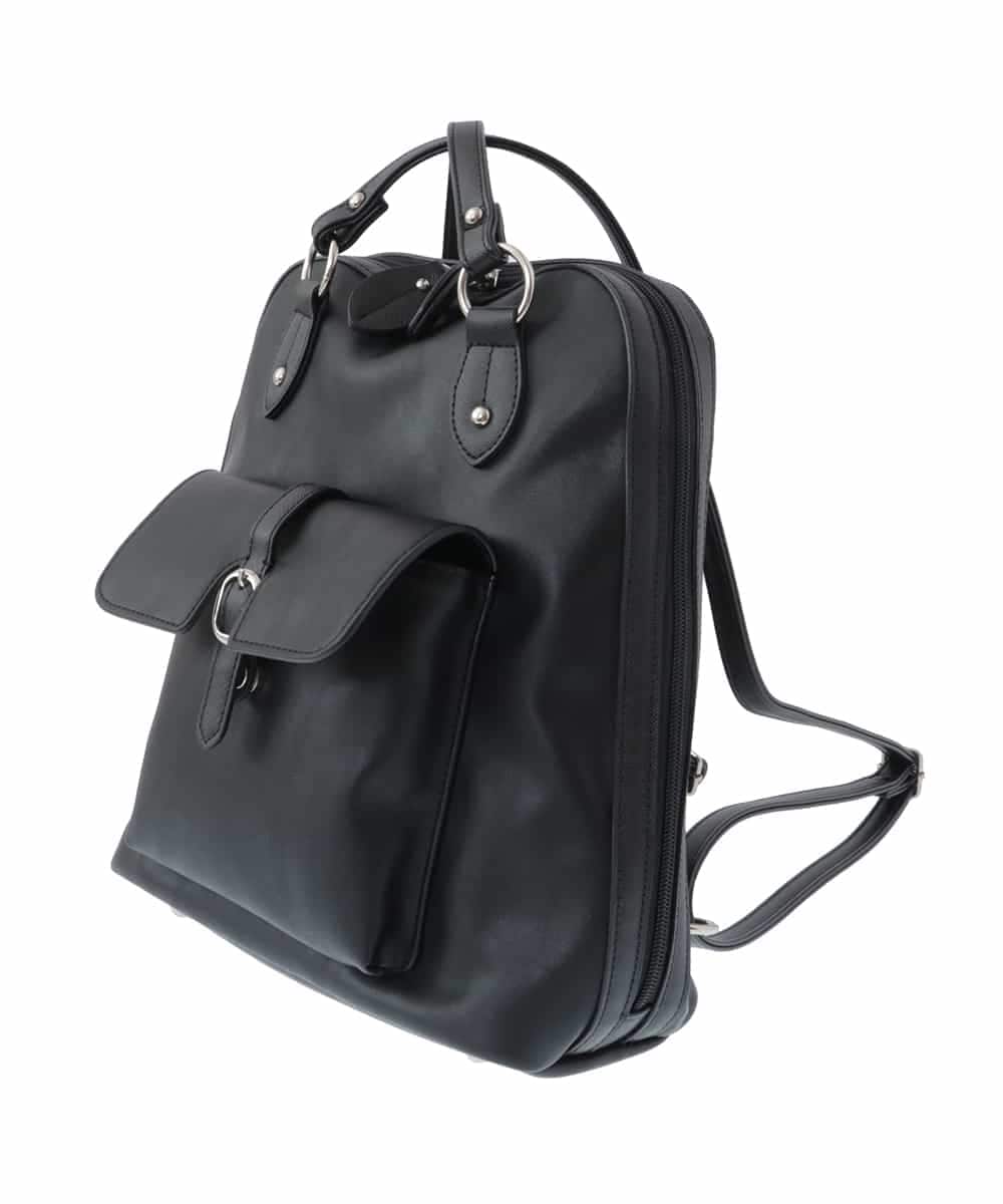 BPRAS21140 MK MICHEL KLEIN BAG(MK ミッシェルクラン バッグ) 【2WAY】フェイクレザートートバッグ ブラック