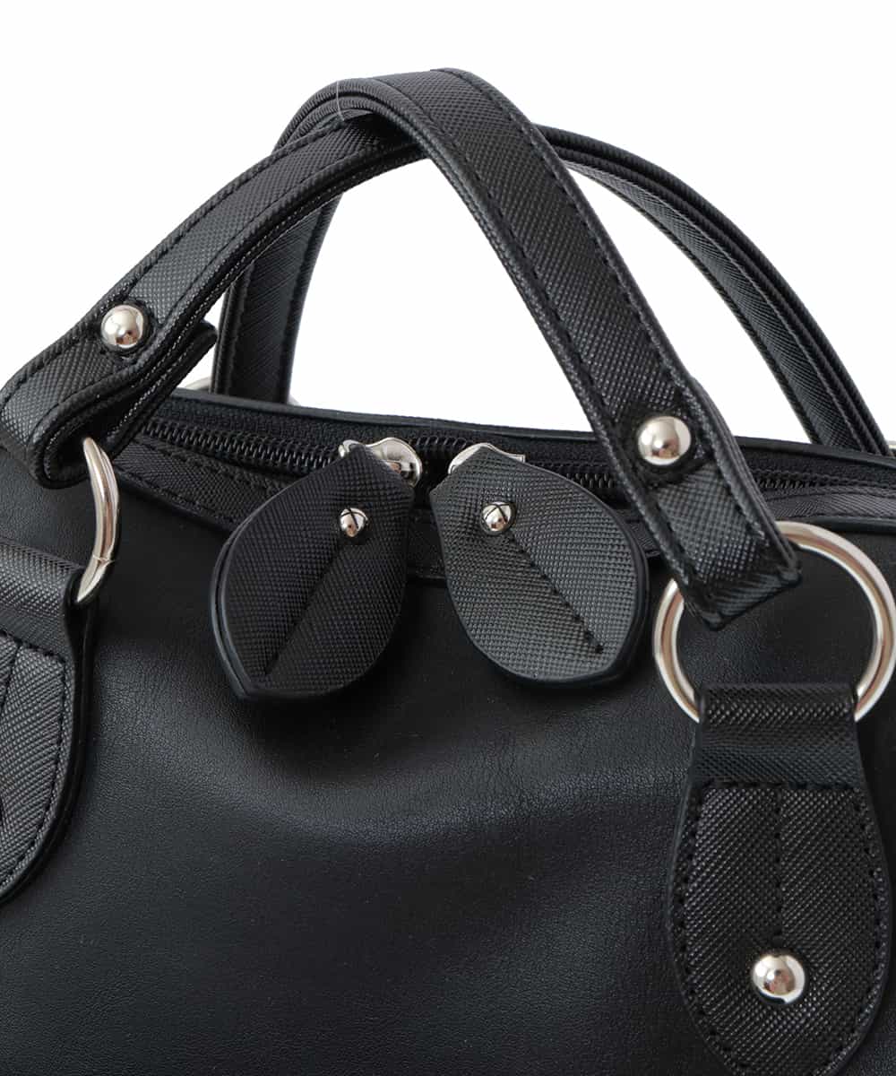 BPRAS21140 MK MICHEL KLEIN BAG(MK ミッシェルクラン バッグ) 【2WAY】フェイクレザートートバッグ ブラック