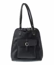 BPRAS21140 MK MICHEL KLEIN BAG(MK ミッシェルクラン バッグ) 【2WAY】フェイクレザートートバッグ ブラック