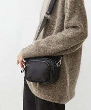 BPRAV01110 MK MICHEL KLEIN BAG(MK ミッシェルクラン バッグ) スクエアフォルムミニショルダーバッグ ブラック