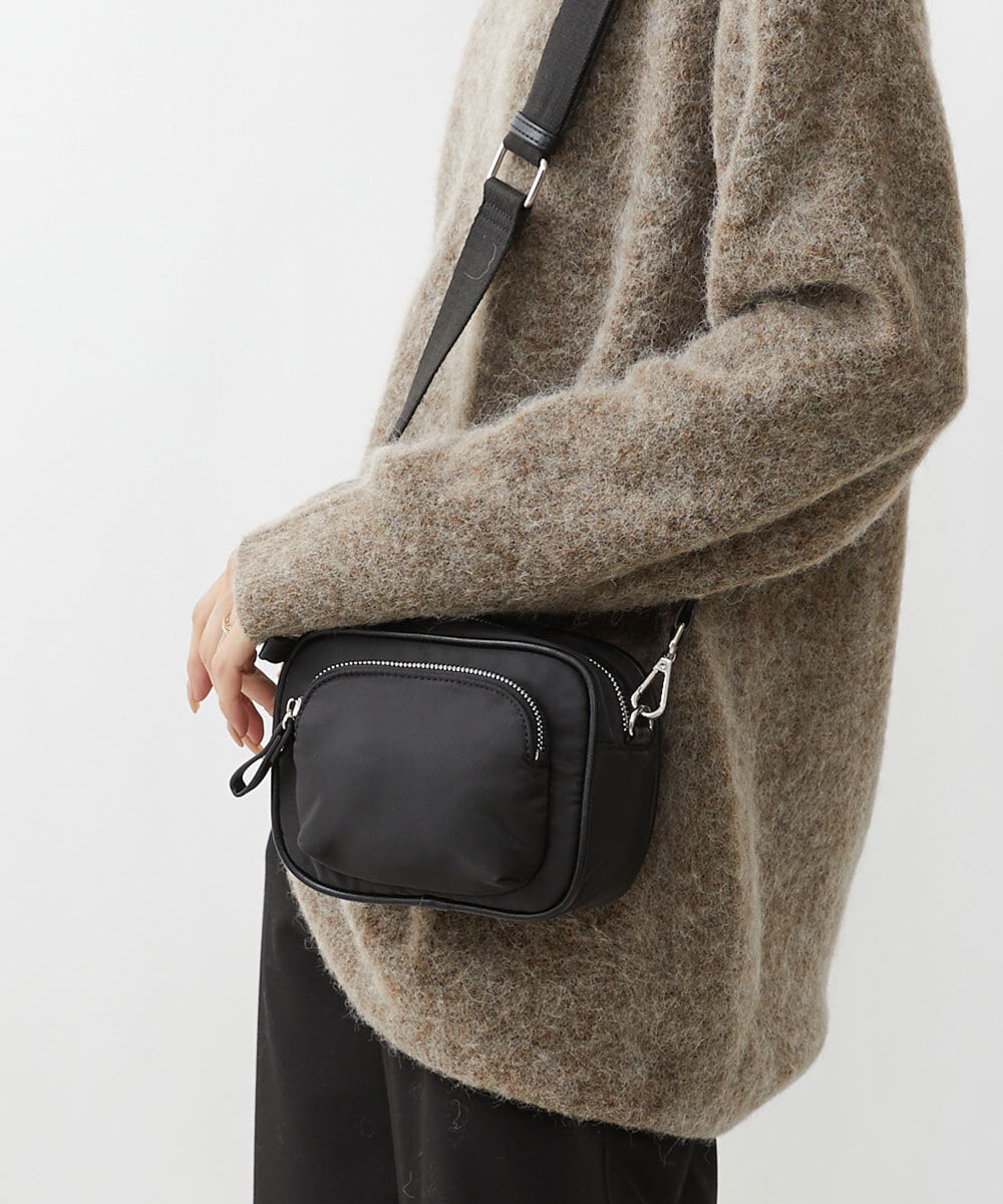 BPRAV01110 MK MICHEL KLEIN BAG(MK ミッシェルクラン バッグ) スクエアフォルムミニショルダーバッグ ブラック