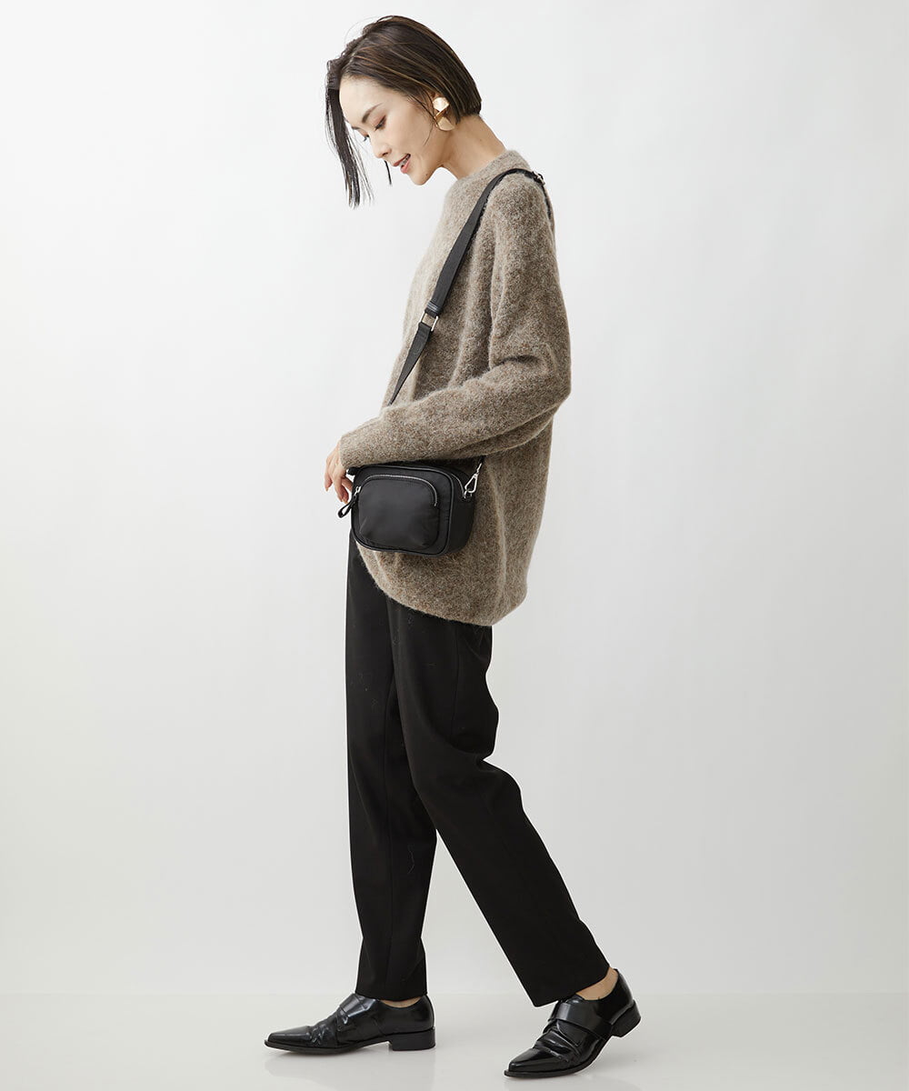 BPRAV01110 MK MICHEL KLEIN BAG(MK ミッシェルクラン バッグ) スクエアフォルムミニショルダーバッグ ブラック