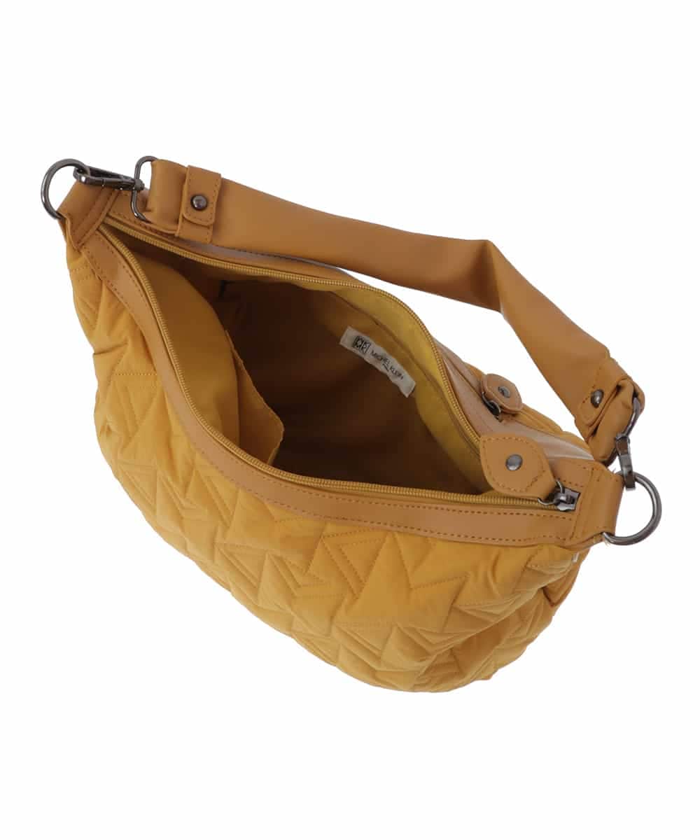 BPRAV02150 MK MICHEL KLEIN BAG(MK ミッシェルクラン バッグ) MKキルティングショルダーバッグ マスタード