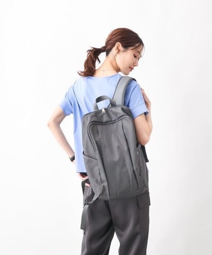 ダブルファスナーフロントタックリュック(バックパック・リュック  