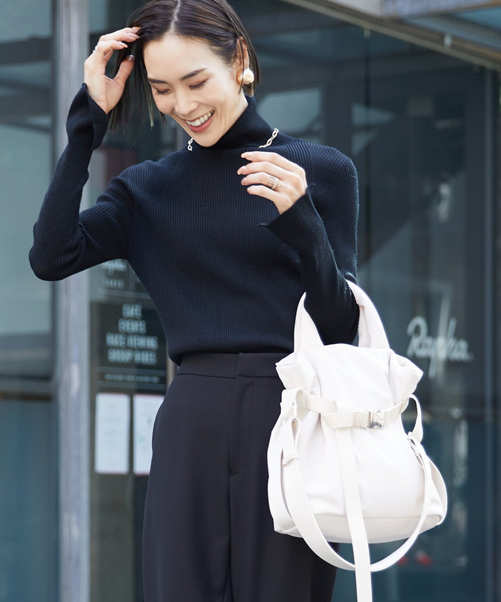 BPRAV06140 MK MICHEL KLEIN BAG(MK ミッシェルクラン バッグ) [2WAY]異素材デザインミニトートバッグ アイボリー