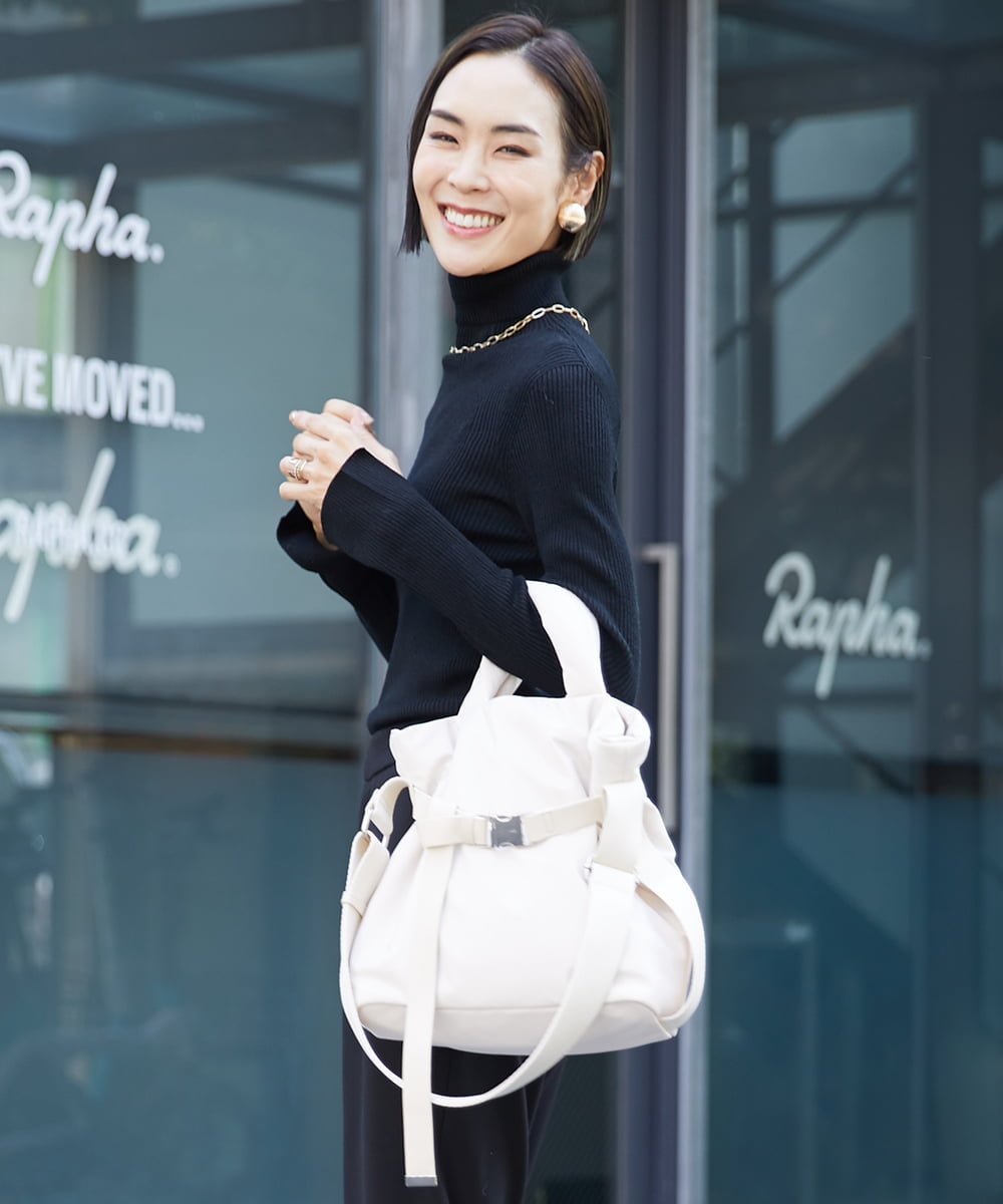 BPRAV06140 MK MICHEL KLEIN BAG(MK ミッシェルクラン バッグ) [2WAY]異素材デザインミニトートバッグ アイボリー