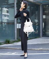 BPRAV06140 MK MICHEL KLEIN BAG(MK ミッシェルクラン バッグ) [2WAY]異素材デザインミニトートバッグ アイボリー