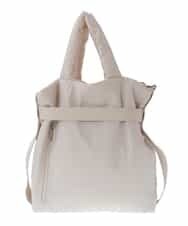 BPRAV06140 MK MICHEL KLEIN BAG(MK ミッシェルクラン バッグ) [2WAY]異素材デザインミニトートバッグ アイボリー