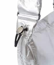 BPRAV23130 MK MICHEL KLEIN BAG(MK ミッシェルクラン バッグ) ドロストデザインメタリックショルダーバッグ ネイビー