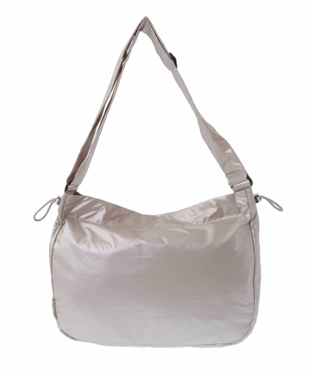 BPRAV23130 MK MICHEL KLEIN BAG(MK ミッシェルクラン バッグ) ドロストデザインメタリックショルダーバッグ ベージュ
