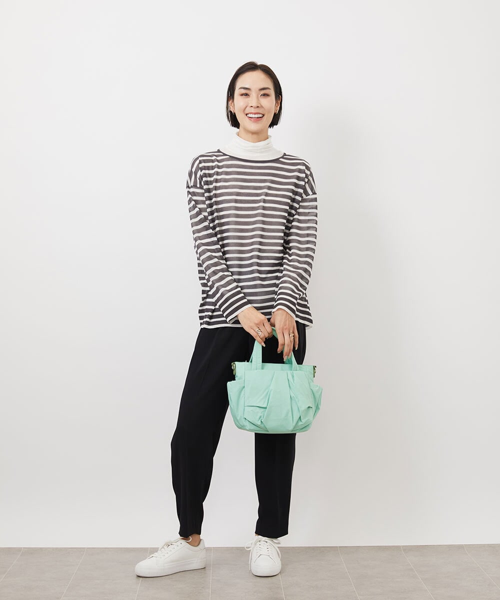 BPREA21150 MK MICHEL KLEIN BAG(MK ミッシェルクラン バッグ) [2WAY]タックデザインコンパクトトートバッグ イエロー