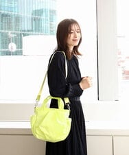 BPREA21150 MK MICHEL KLEIN BAG(MK ミッシェルクラン バッグ) [2WAY]タックデザインコンパクトトートバッグ イエロー