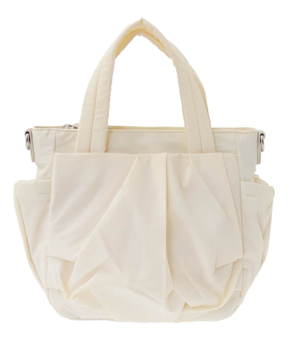 BPREA21150 MK MICHEL KLEIN BAG(MK ミッシェルクラン バッグ) [2WAY]タックデザインコンパクトトートバッグ イエロー