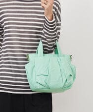 BPREA21150 MK MICHEL KLEIN BAG(MK ミッシェルクラン バッグ) [2WAY]タックデザインコンパクトトートバッグ ライトグリーン