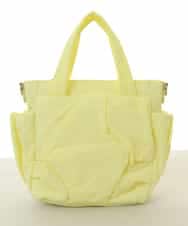 BPREA21150 MK MICHEL KLEIN BAG(MK ミッシェルクラン バッグ) [2WAY]タックデザインコンパクトトートバッグ イエロー