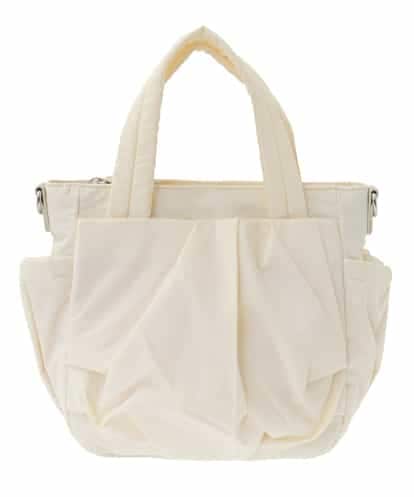 BPREA21150 MK MICHEL KLEIN BAG [2WAY]タックデザインコンパクトトートバッグ