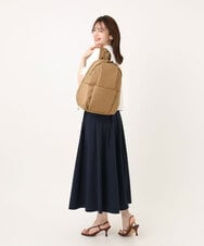 BPREA21170 MK MICHEL KLEIN BAG(MK ミッシェルクラン バッグ) [撥水加工]タックデザインマルチポケットリュック ピンク