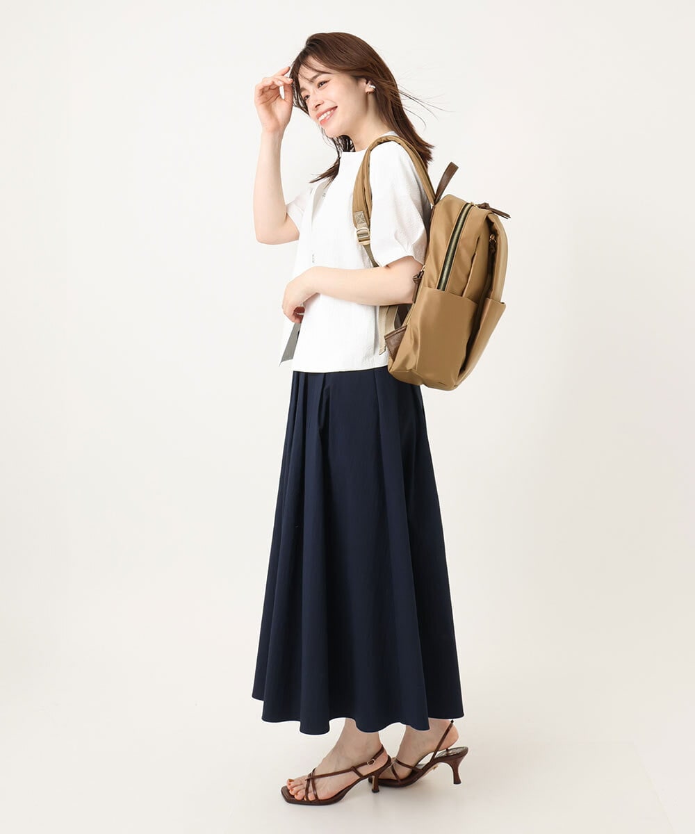 BPREA21170 MK MICHEL KLEIN BAG(MK ミッシェルクラン バッグ) [撥水加工]タックデザインマルチポケットリュック ピンク