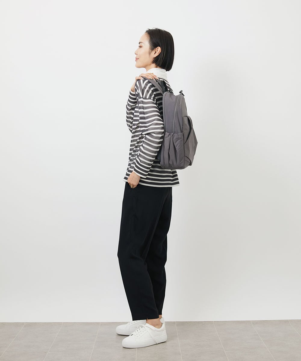 BPREA22160 MK MICHEL KLEIN BAG(MK ミッシェルクラン バッグ) [A4収納可能]タックデザインバックパック ライトブルー