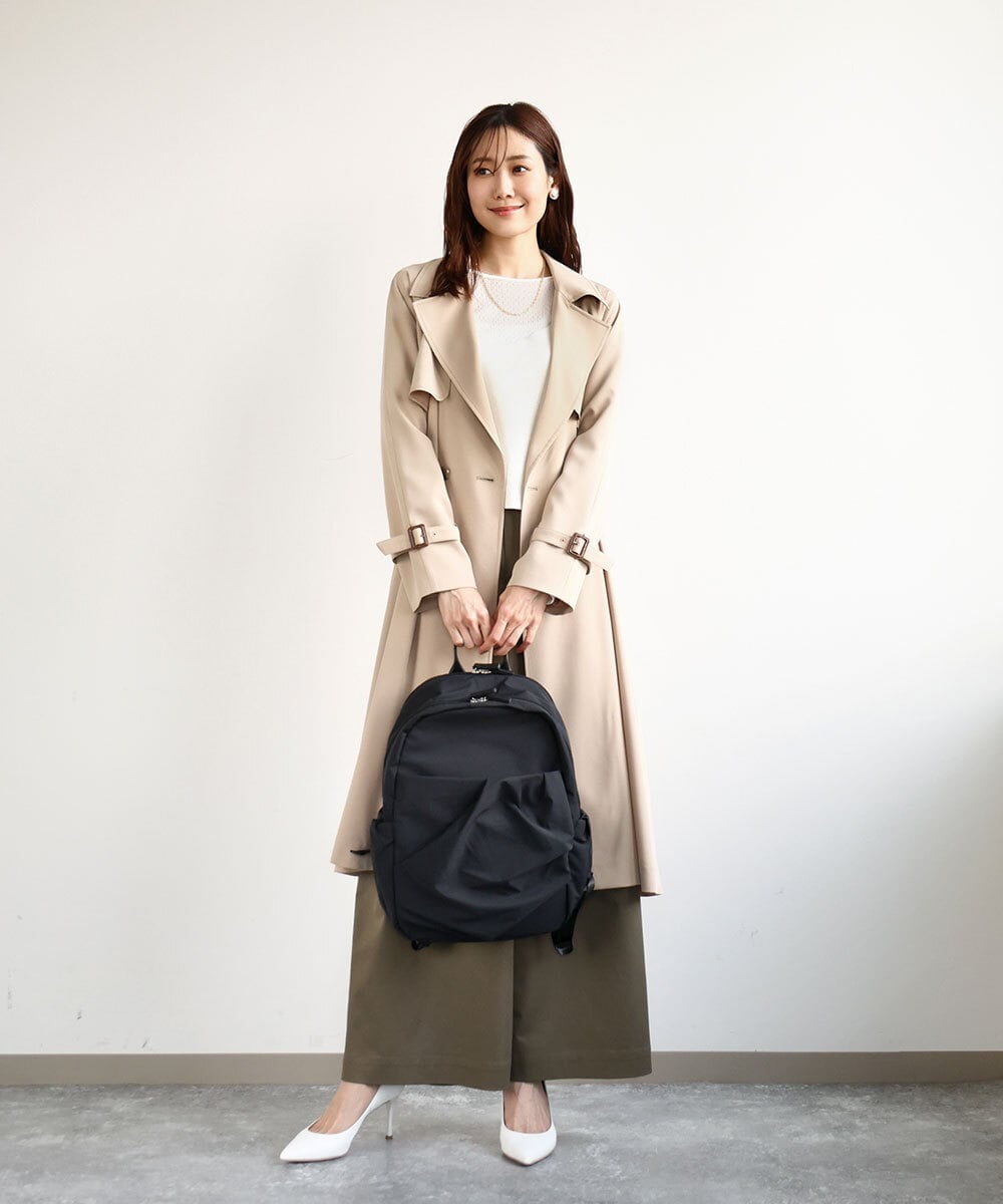 BPREA22160 MK MICHEL KLEIN BAG(MK ミッシェルクラン バッグ) [A4収納可能]タックデザインバックパック ライトブルー